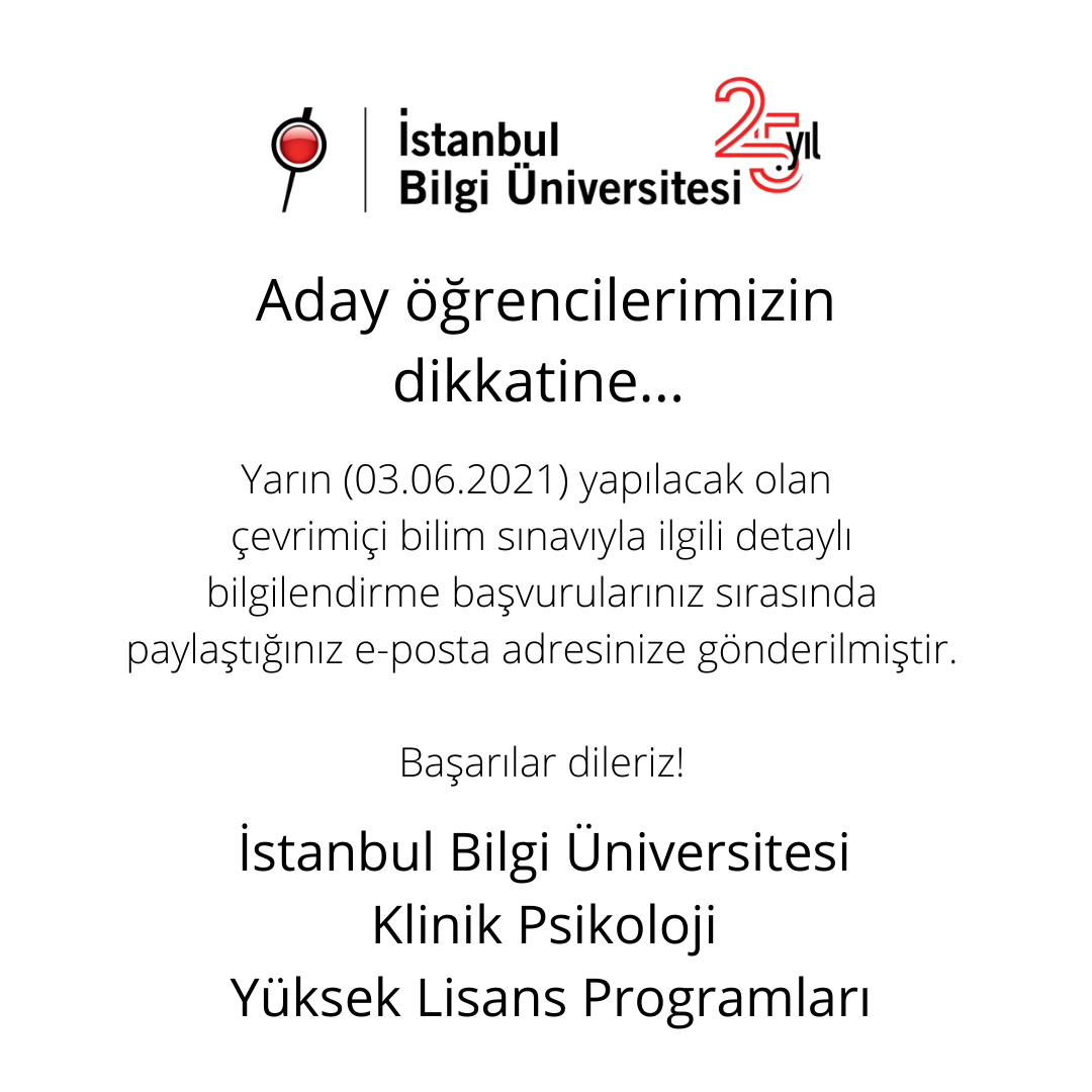 bilgi klinik psikoloji yuksek lisans programlari bilim sinavi hakkinda onemli bilgilendirme klinik psikoloji yuksek lisans programi